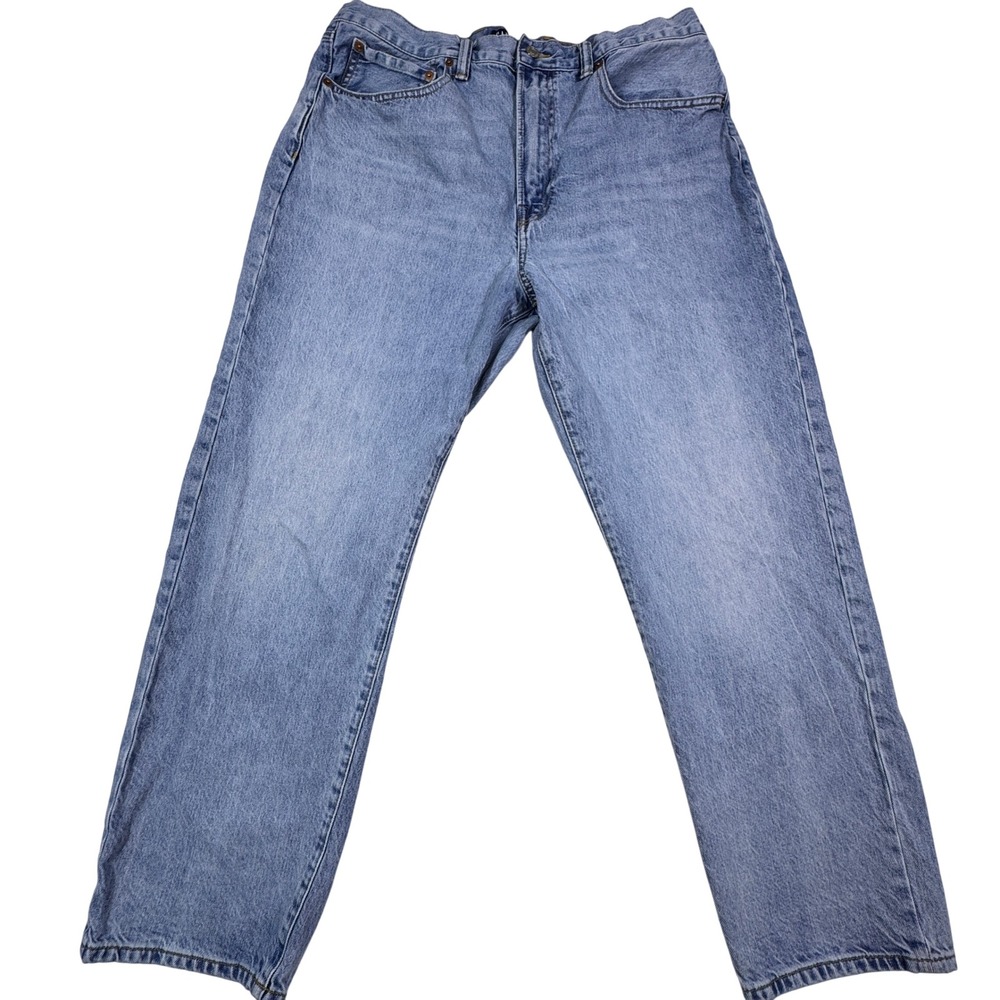 Gap‎ Denim Mens 36x30 Original Straight Light Wash Blue Jeans 100% Cotton